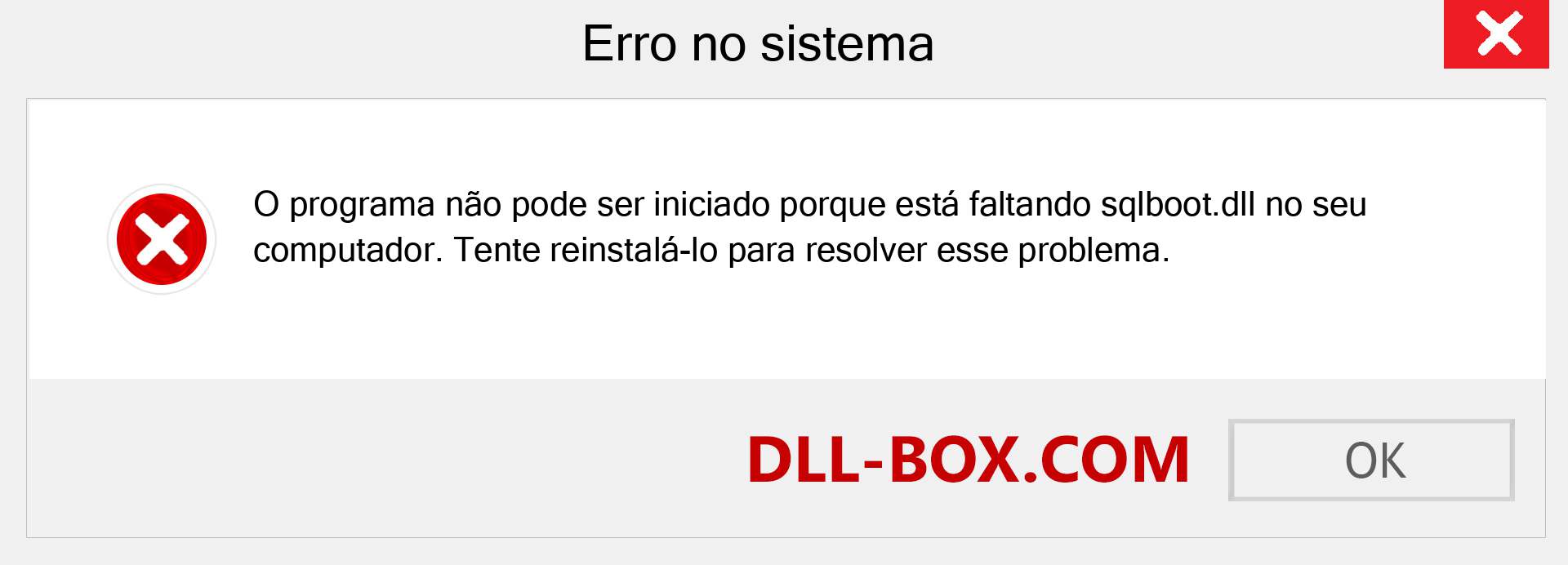 Arquivo sqlboot.dll ausente ?. Download para Windows 7, 8, 10 - Correção de erro ausente sqlboot dll no Windows, fotos, imagens